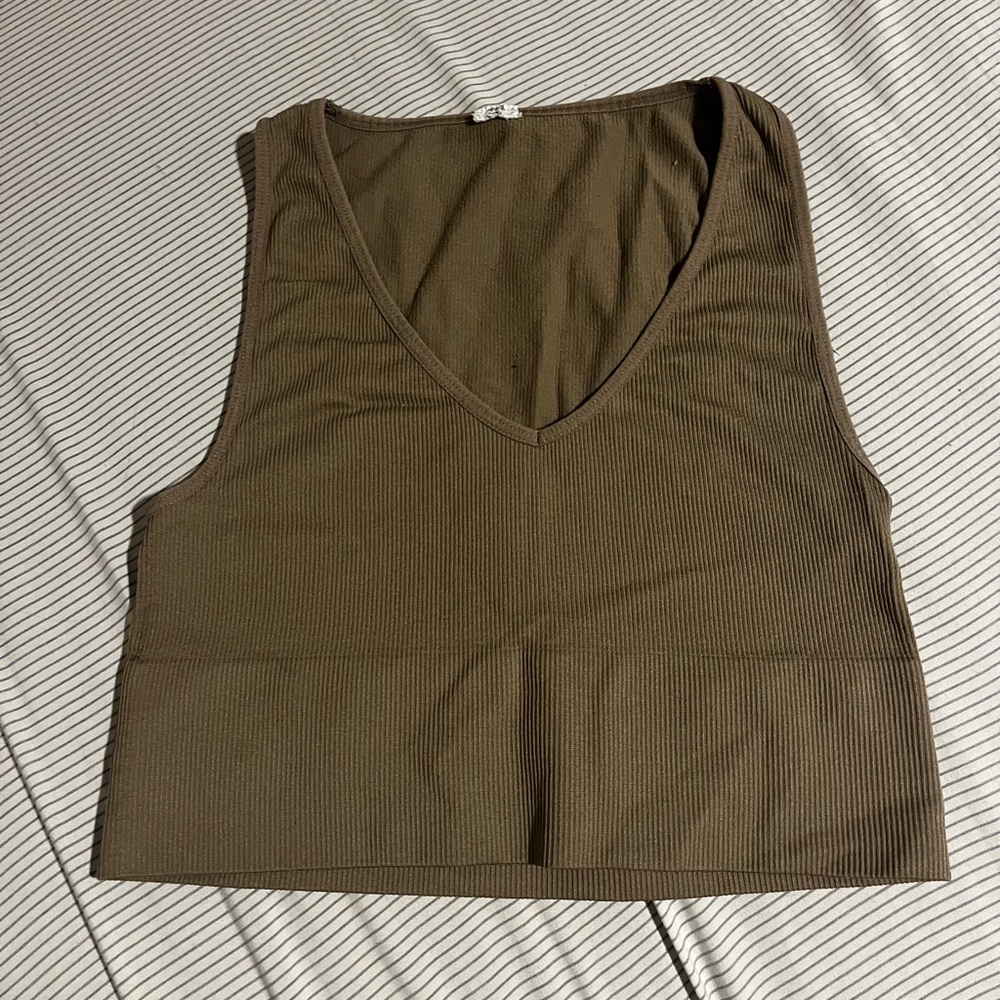light brown crop top